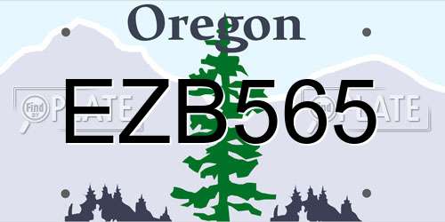 EZB565 Oregon License Plate