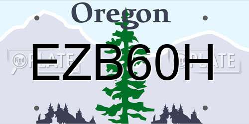 EZB60H Oregon License Plate