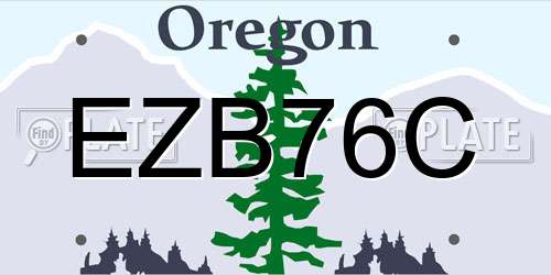 EZB76C Oregon License Plate