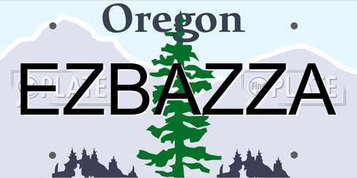 EZBAZZA Oregon License Plate