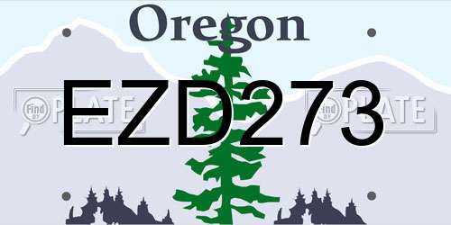 EZD273 Oregon License Plate