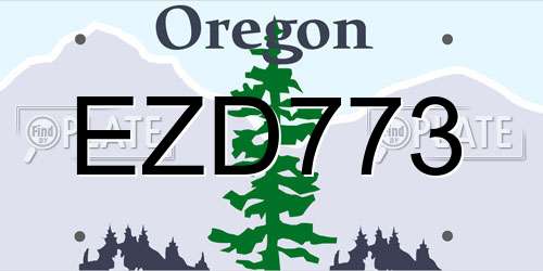 EZD773 Oregon License Plate
