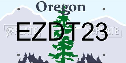 EZDT23 Oregon License Plate