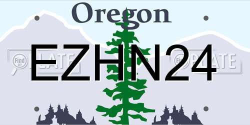 EZHN24 Oregon License Plate