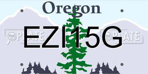 EZI15G Oregon License Plate