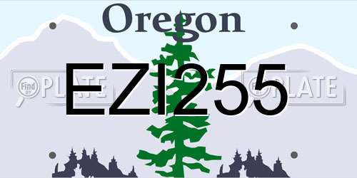 EZI255 Oregon License Plate