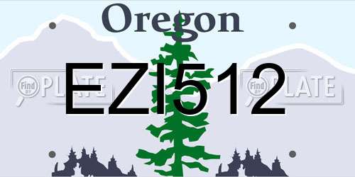 EZI512 Oregon License Plate