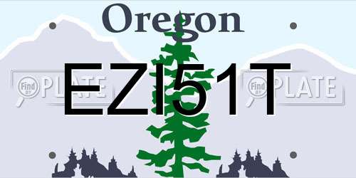 EZI51T Oregon License Plate