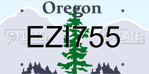 EZI755 Oregon License Plate