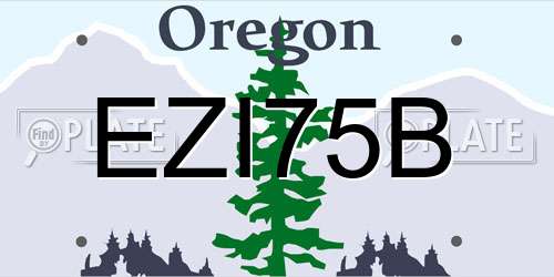 EZI75B Oregon License Plate