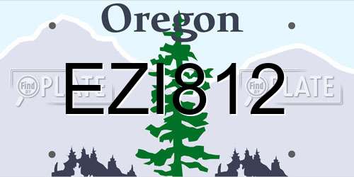 EZI812 Oregon License Plate