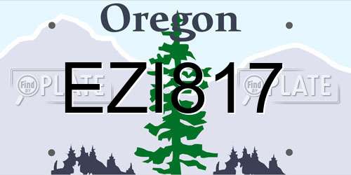 EZI817 Oregon License Plate