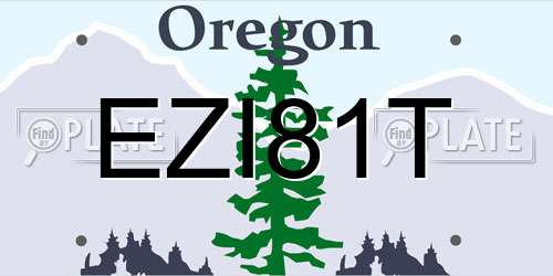 EZI81T Oregon License Plate