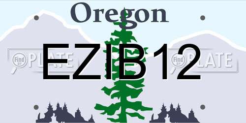 EZIB12 Oregon License Plate