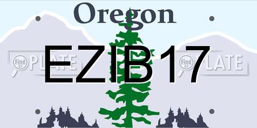 EZIB17 Oregon License Plate