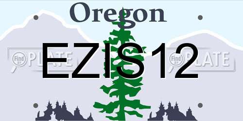 EZIS12 Oregon License Plate