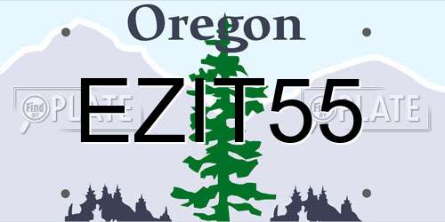 EZIT55 Oregon License Plate