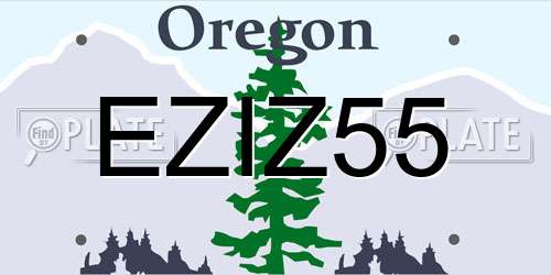 EZIZ55 Oregon License Plate
