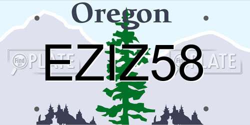 EZIZ58 Oregon License Plate