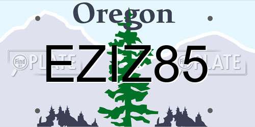 EZIZ85 Oregon License Plate