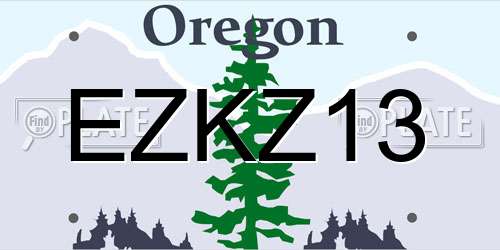 EZKZ13 Oregon License Plate