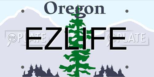 EZLIFE Oregon License Plate