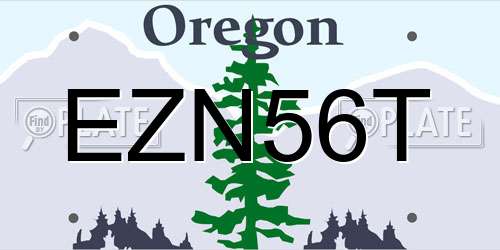 EZN56T Oregon License Plate