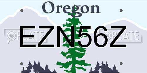 EZN56Z Oregon License Plate