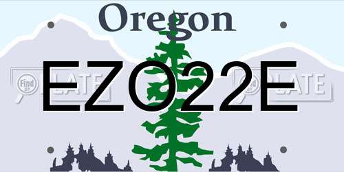 EZO22E Oregon License Plate