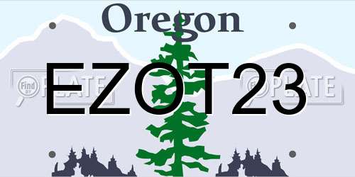 EZOT23 Oregon License Plate
