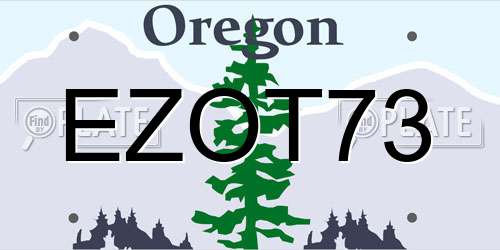 EZOT73 Oregon License Plate