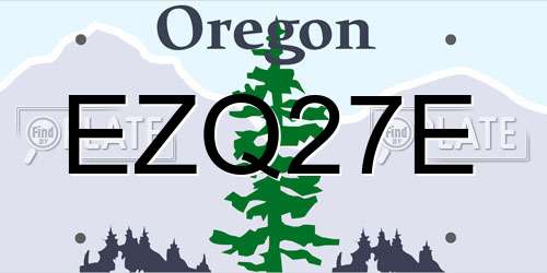 EZQ27E Oregon License Plate