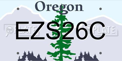 EZS26C Oregon License Plate