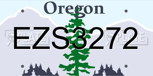 EZS3272 Oregon License Plate
