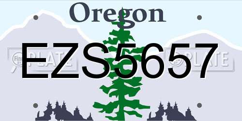 EZS5657 Oregon License Plate
