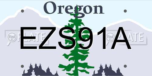 EZS91A Oregon License Plate