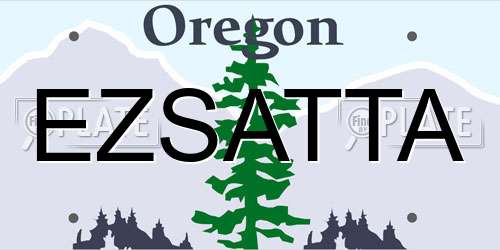 EZSATTA Oregon License Plate