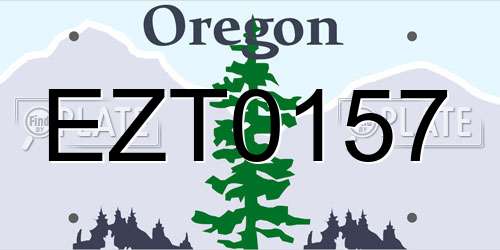 EZT0157 Oregon License Plate