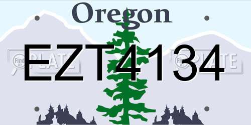 EZT4134 Oregon License Plate