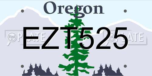 EZT525 Oregon License Plate