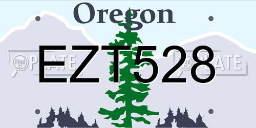 EZT528 Oregon License Plate