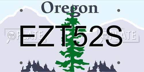 EZT52S Oregon License Plate