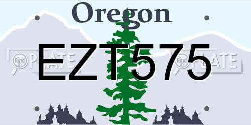 EZT575 Oregon License Plate
