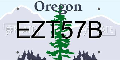 EZT57B Oregon License Plate