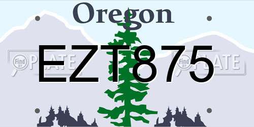 EZT875 Oregon License Plate