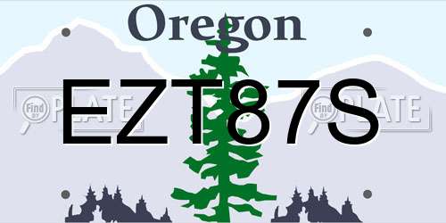 EZT87S Oregon License Plate