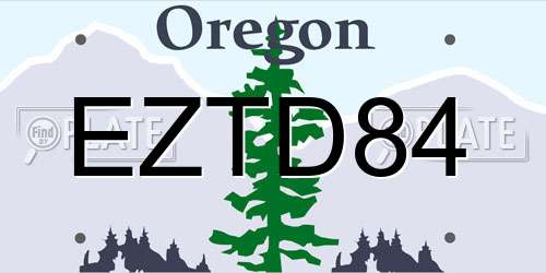 EZTD84 Oregon License Plate