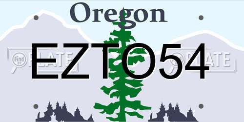 EZTO54 Oregon License Plate