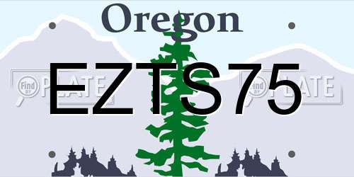 EZTS75 Oregon License Plate