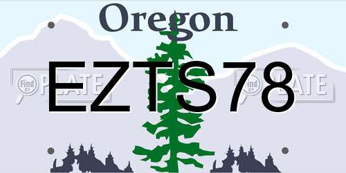 EZTS78 Oregon License Plate